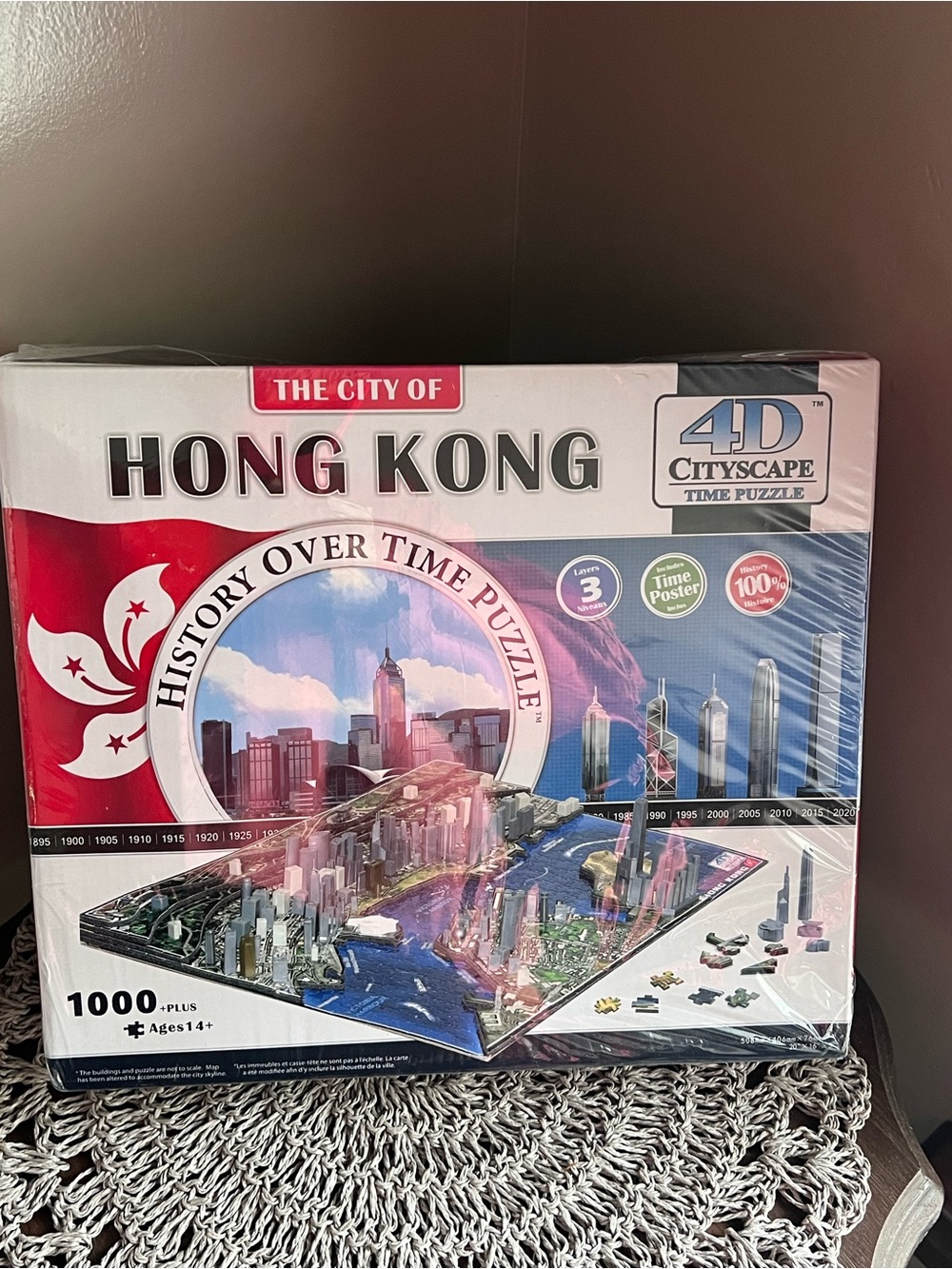 NEW 4D Cityscape "The City of Hong Kong" 1000+ Piece history over Time Puzzle